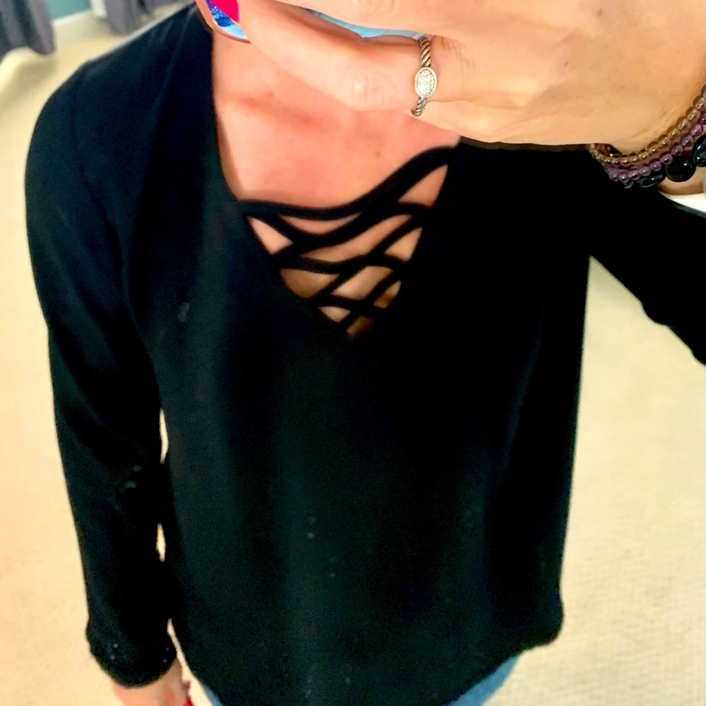 Sexy black blouse